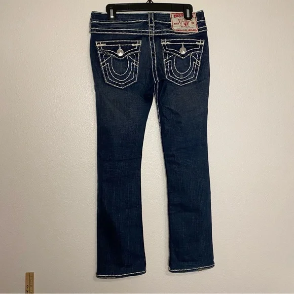 EUC True Religion Vintage Rollingwood Billy Super T White Big Stitch Size 27 - Picture 10 of 14